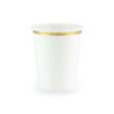 Picture of PAPER CUPS WHITE WITH GOLD BORDER 260ML - 6 PACK